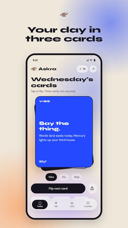 Today: your day in three cards